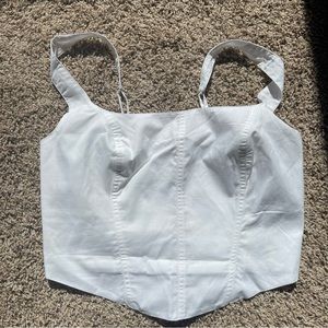 Abercrombie & Fitch Poplin Corset Tank